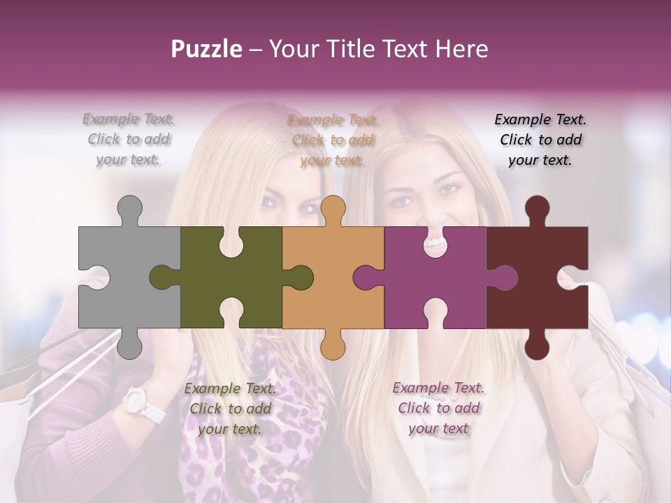 Cute Blond Attractive PowerPoint Template