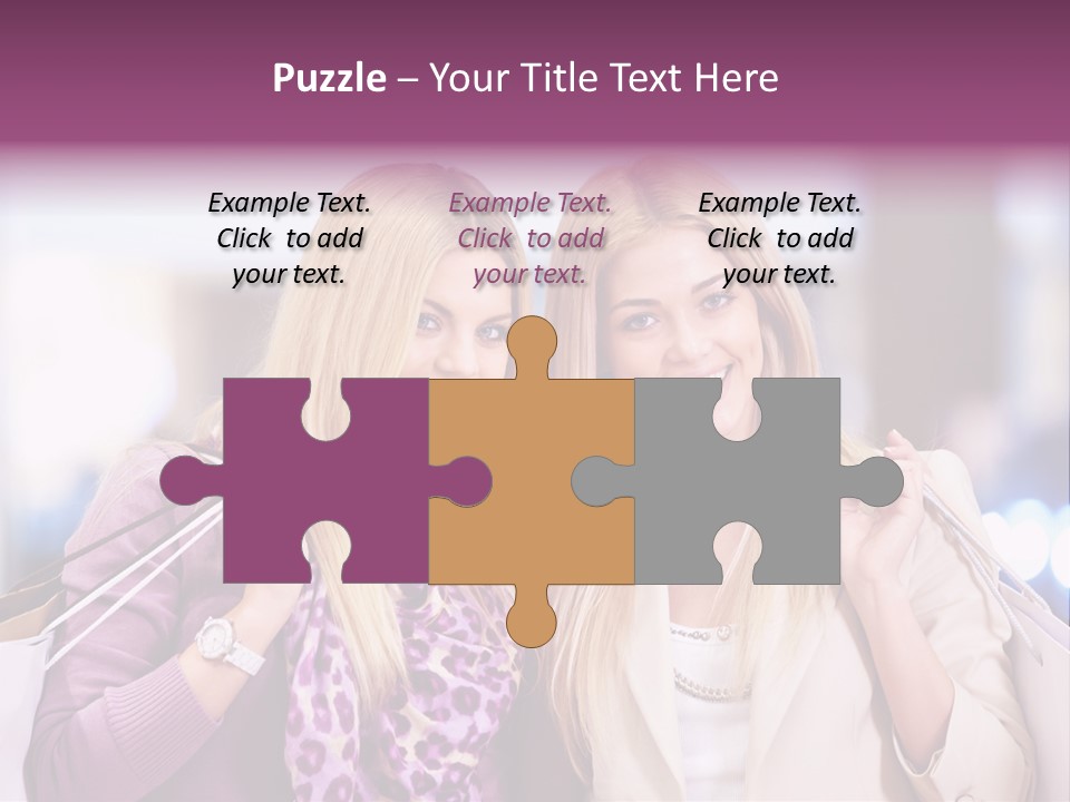 Cute Blond Attractive PowerPoint Template