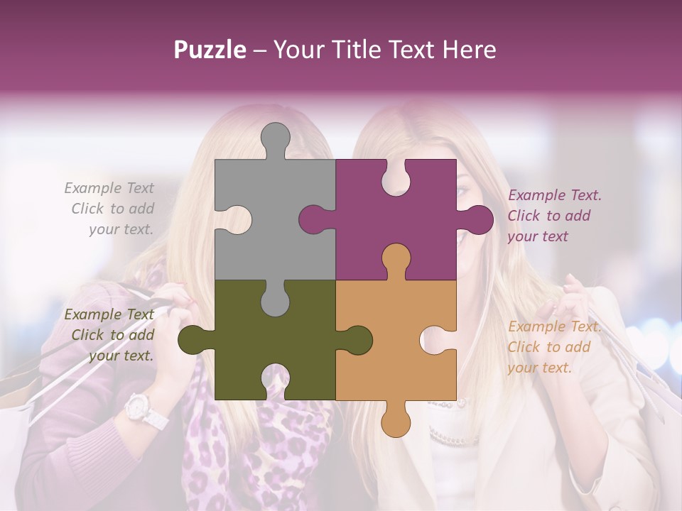 Cute Blond Attractive PowerPoint Template