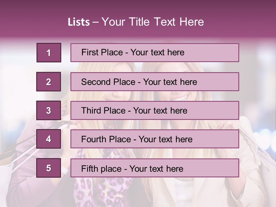 Cute Blond Attractive PowerPoint Template