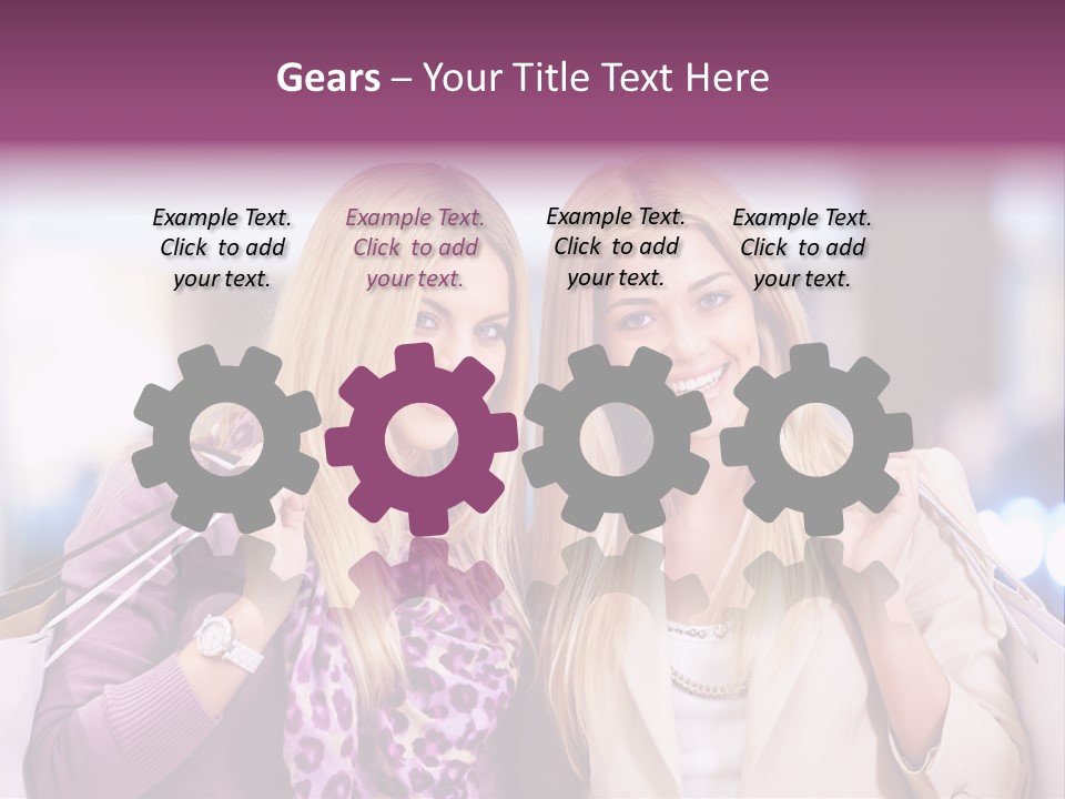 Cute Blond Attractive PowerPoint Template