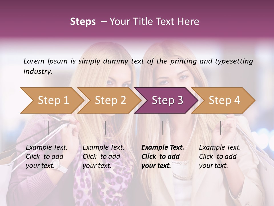 Cute Blond Attractive PowerPoint Template