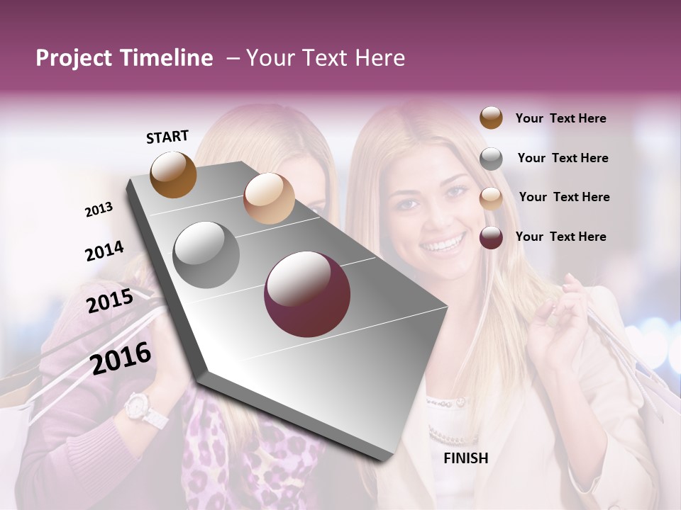 Cute Blond Attractive PowerPoint Template