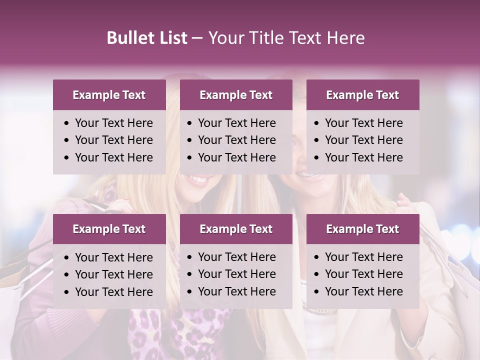 Cute Blond Attractive PowerPoint Template