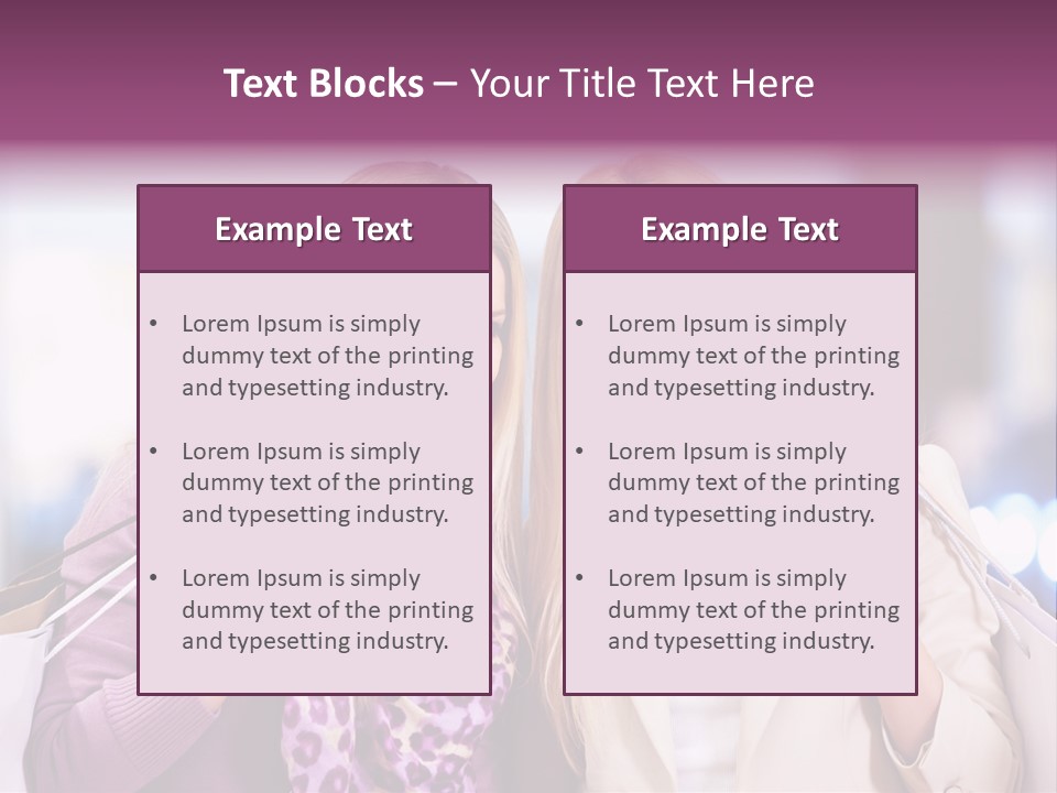 Cute Blond Attractive PowerPoint Template