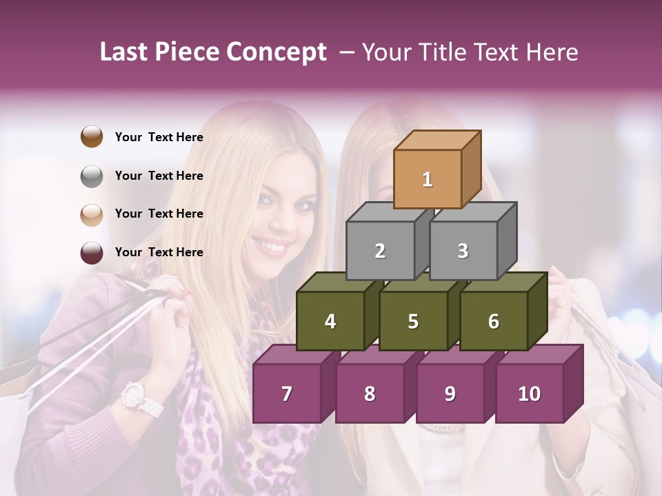 Cute Blond Attractive PowerPoint Template