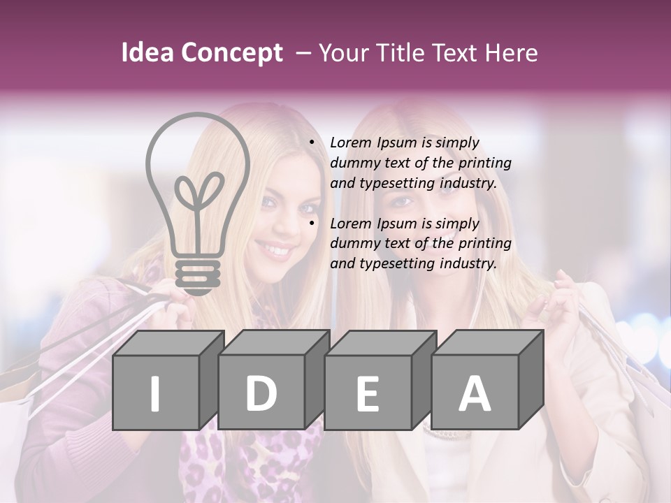 Cute Blond Attractive PowerPoint Template