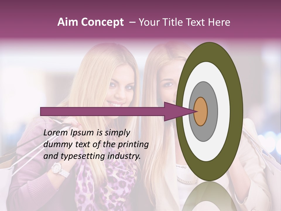 Cute Blond Attractive PowerPoint Template