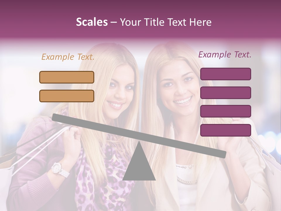 Cute Blond Attractive PowerPoint Template