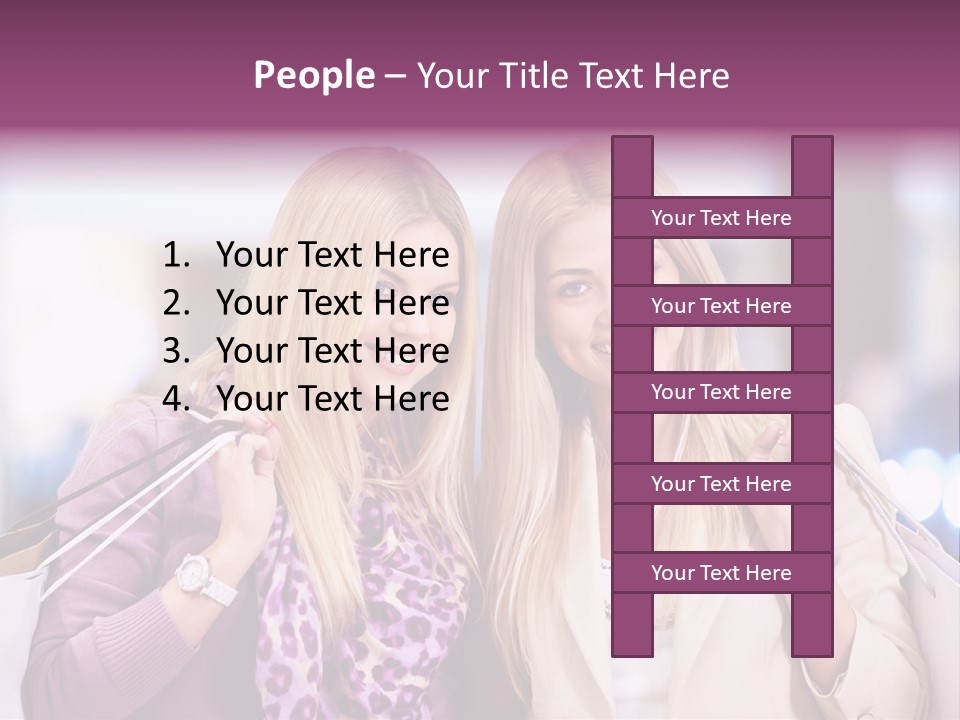 Cute Blond Attractive PowerPoint Template