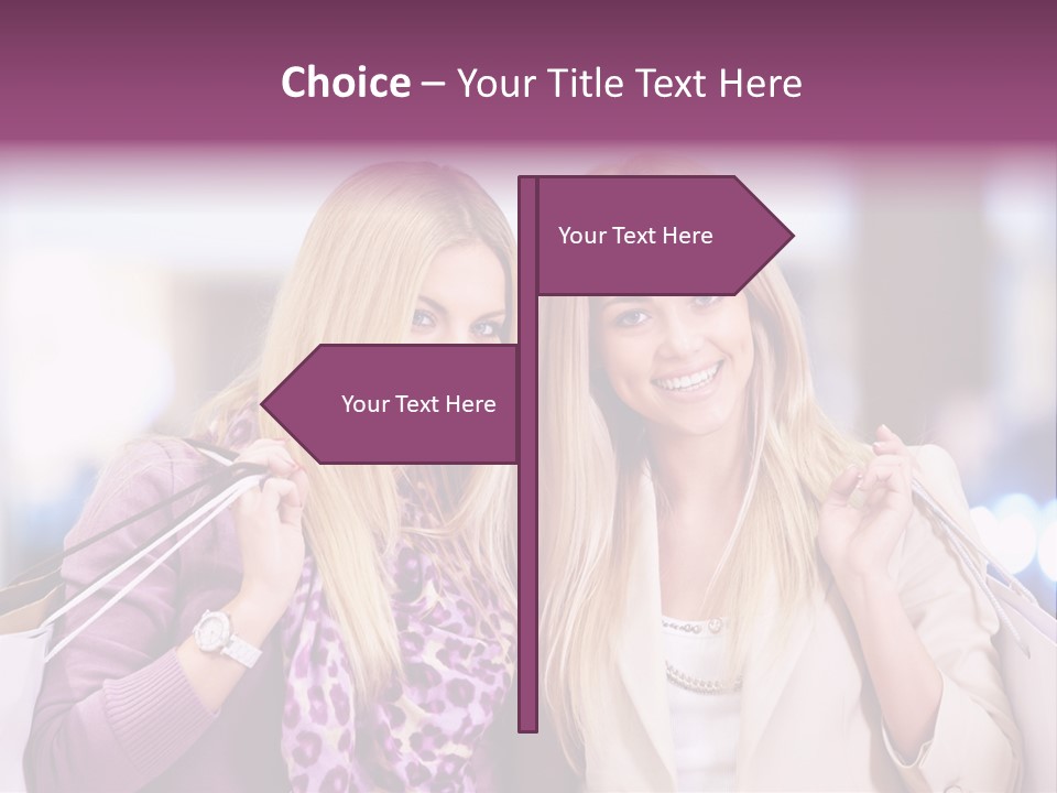 Cute Blond Attractive PowerPoint Template