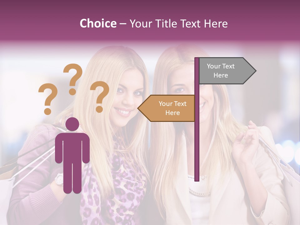 Cute Blond Attractive PowerPoint Template