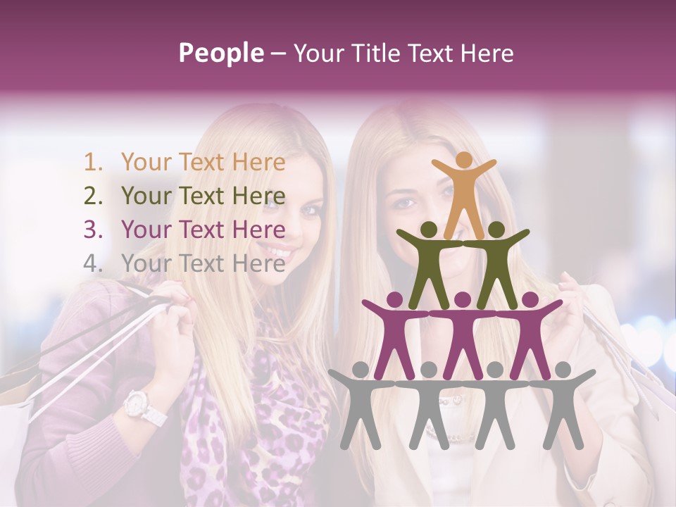 Cute Blond Attractive PowerPoint Template