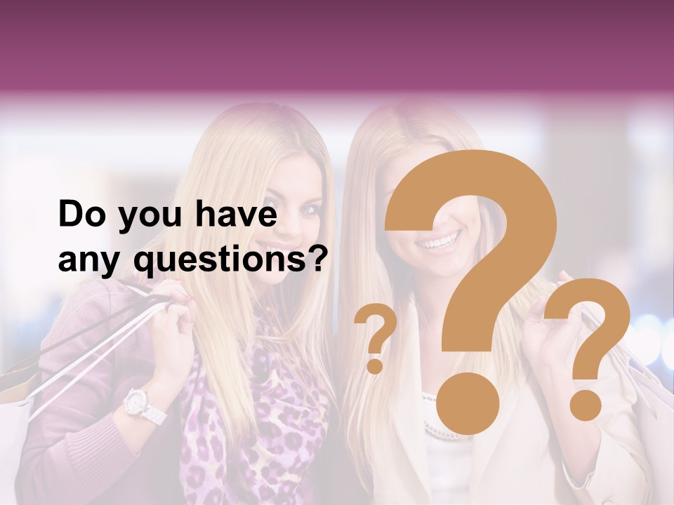 Cute Blond Attractive PowerPoint Template