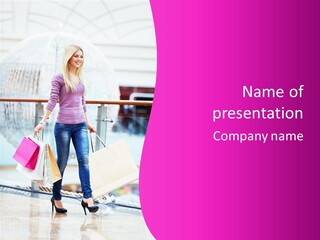 Holding Consumerism Beautiful PowerPoint Template