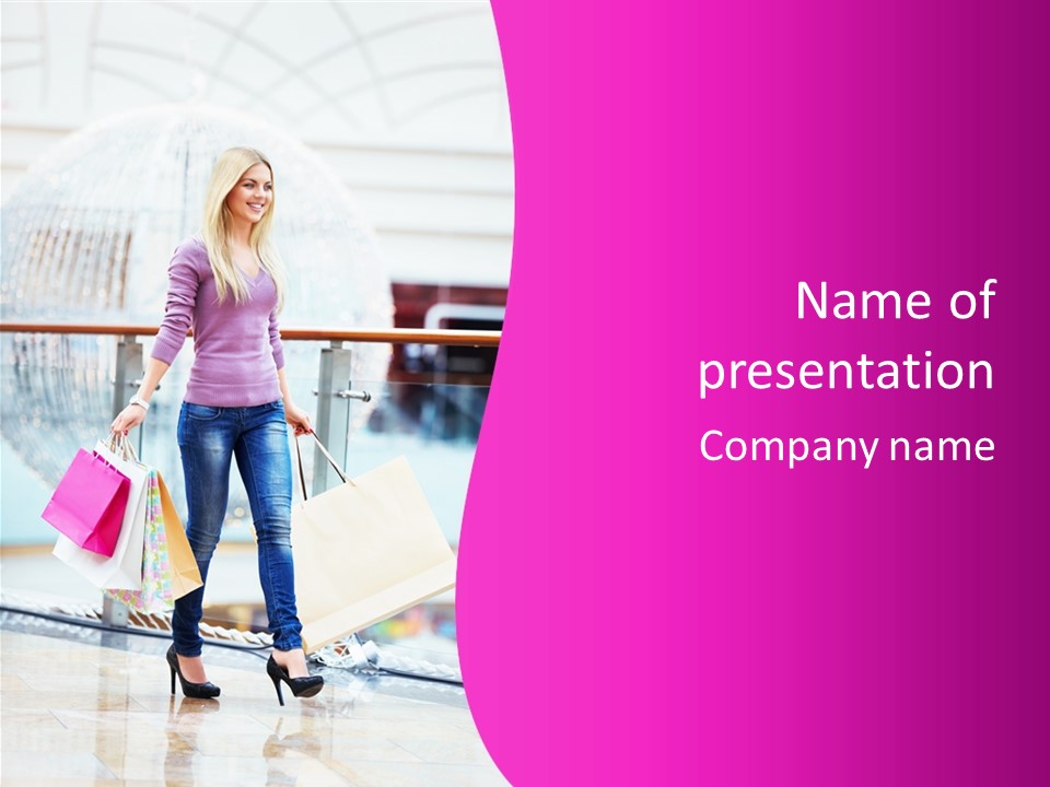 Holding Consumerism Beautiful PowerPoint Template