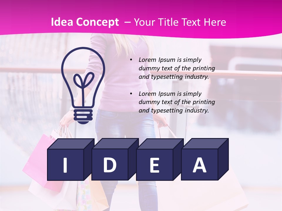 Holding Consumerism Beautiful PowerPoint Template