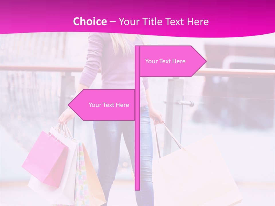 Holding Consumerism Beautiful PowerPoint Template
