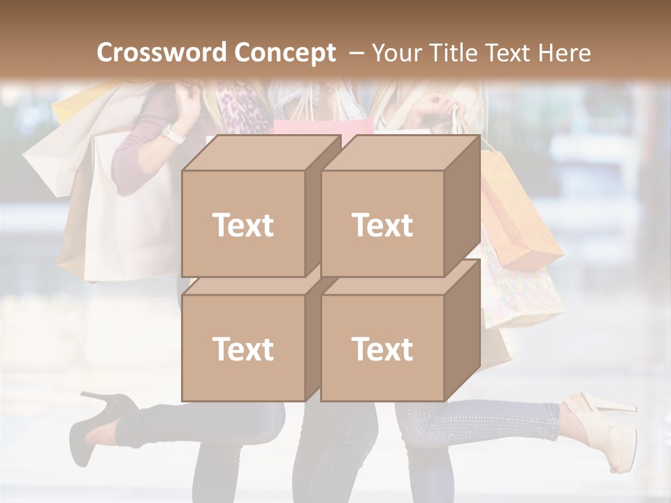 Shopaholic Expressing Gift PowerPoint Template