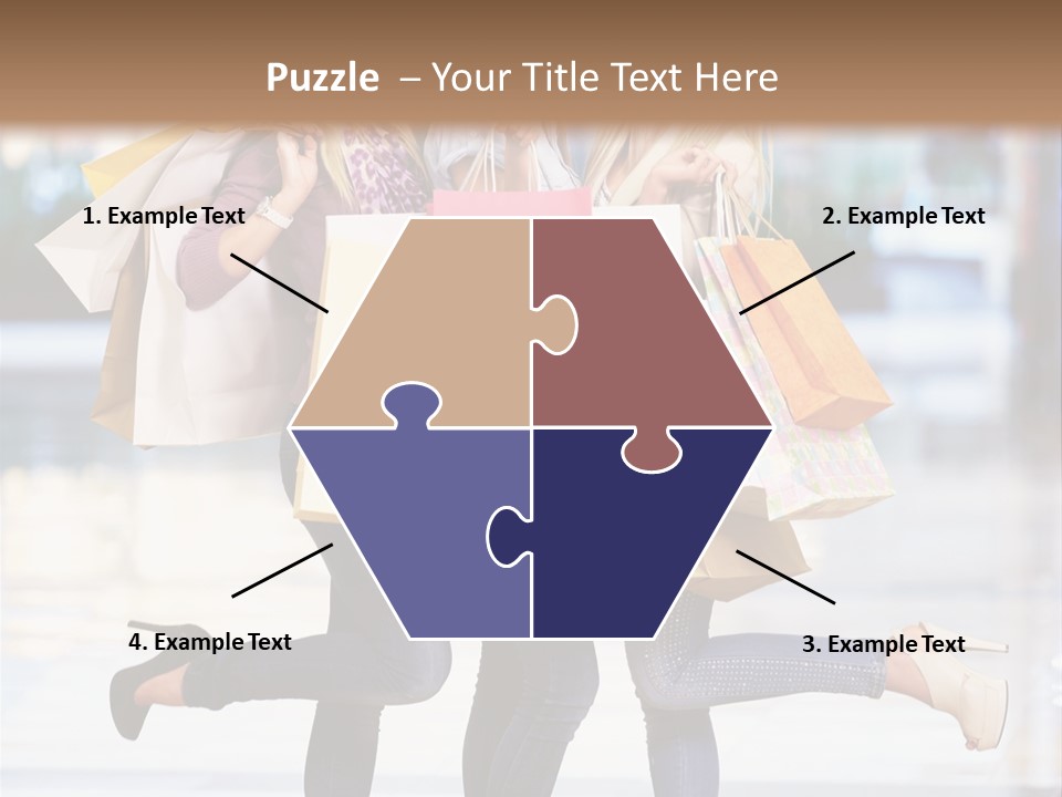 Shopaholic Expressing Gift PowerPoint Template