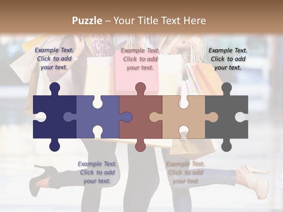 Shopaholic Expressing Gift PowerPoint Template