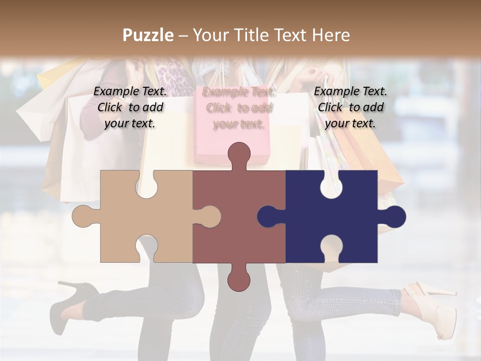 Shopaholic Expressing Gift PowerPoint Template