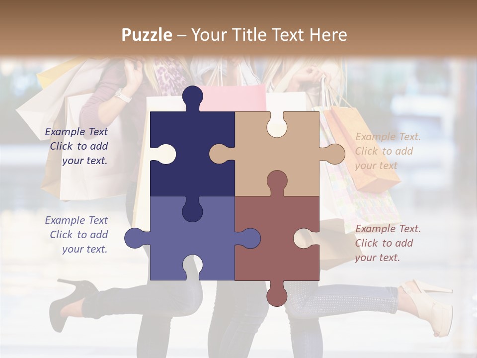 Shopaholic Expressing Gift PowerPoint Template