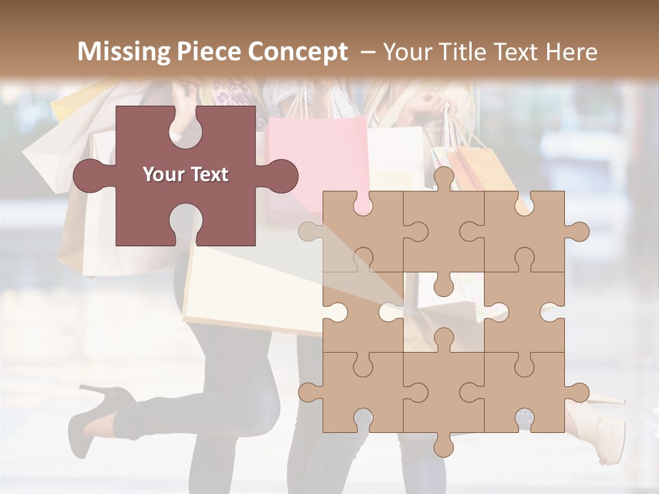 Shopaholic Expressing Gift PowerPoint Template