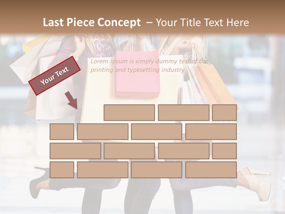 Shopaholic Expressing Gift PowerPoint Template