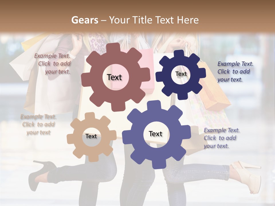 Shopaholic Expressing Gift PowerPoint Template