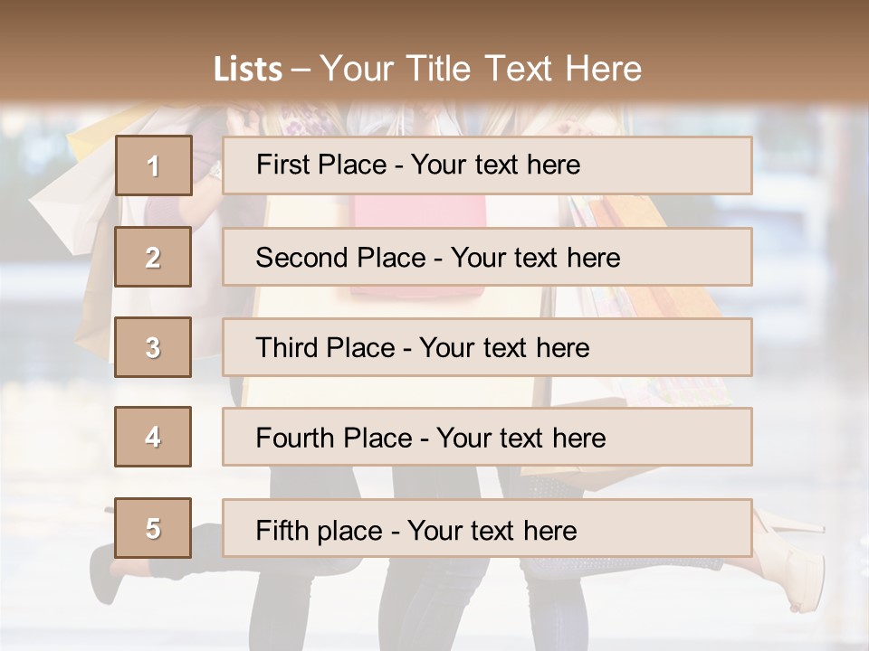 Shopaholic Expressing Gift PowerPoint Template