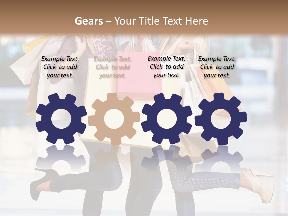 Shopaholic Expressing Gift PowerPoint Template