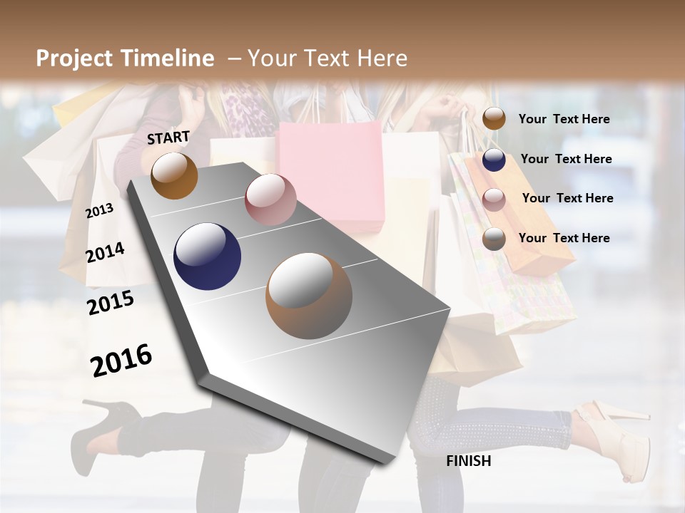 Shopaholic Expressing Gift PowerPoint Template