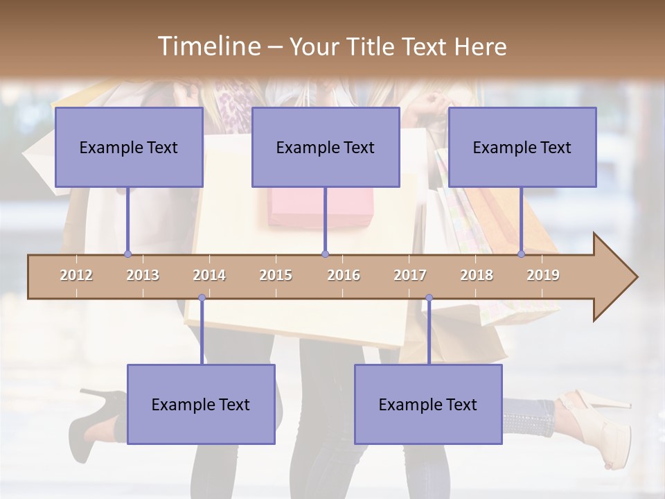 Shopaholic Expressing Gift PowerPoint Template