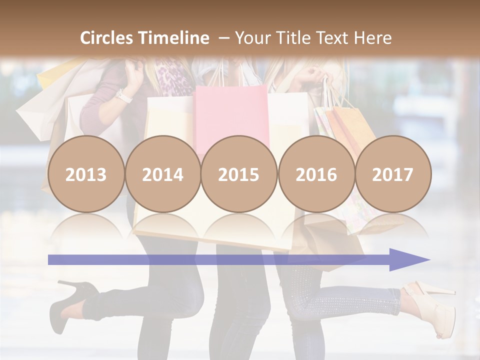 Shopaholic Expressing Gift PowerPoint Template