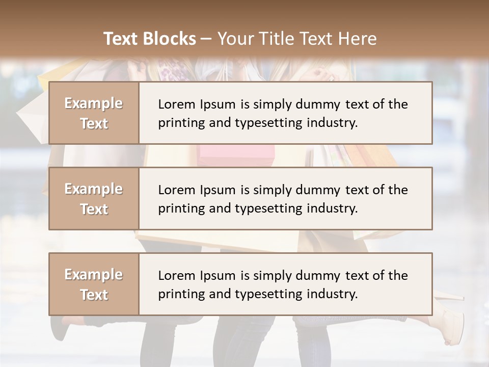 Shopaholic Expressing Gift PowerPoint Template