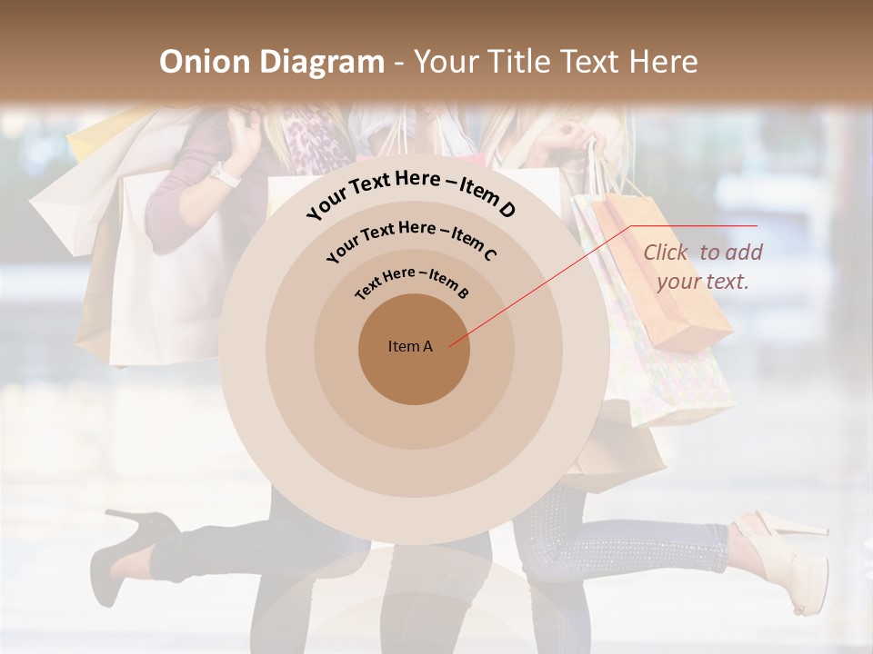 Shopaholic Expressing Gift PowerPoint Template