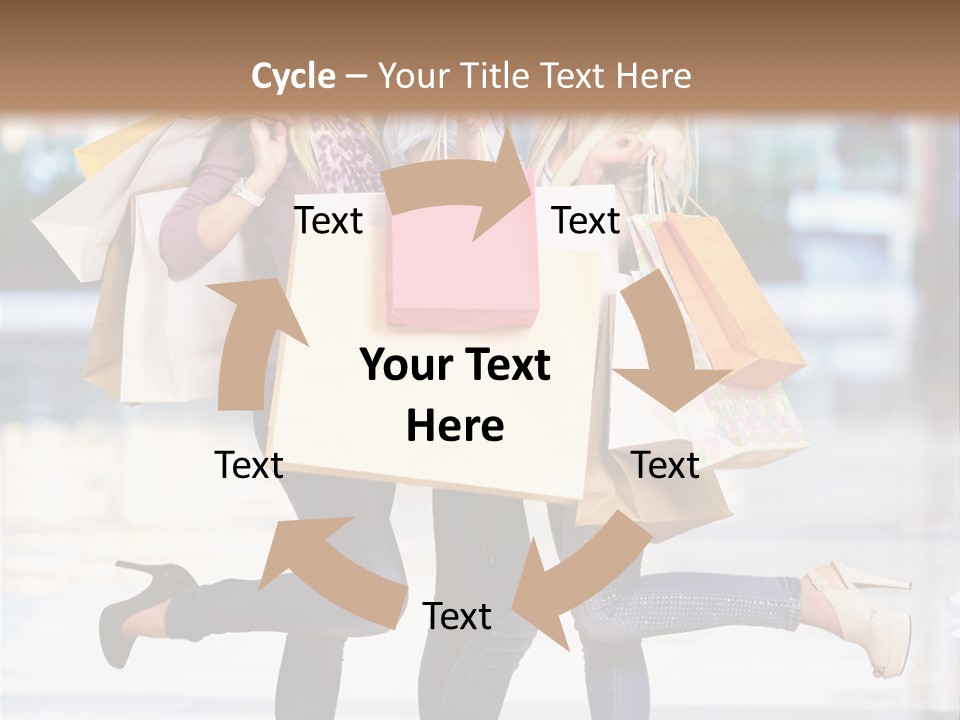 Shopaholic Expressing Gift PowerPoint Template