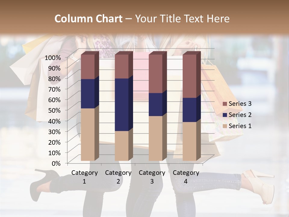 Shopaholic Expressing Gift PowerPoint Template