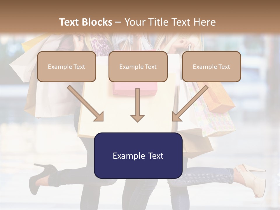 Shopaholic Expressing Gift PowerPoint Template