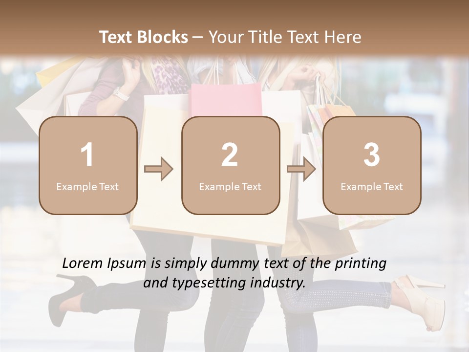 Shopaholic Expressing Gift PowerPoint Template