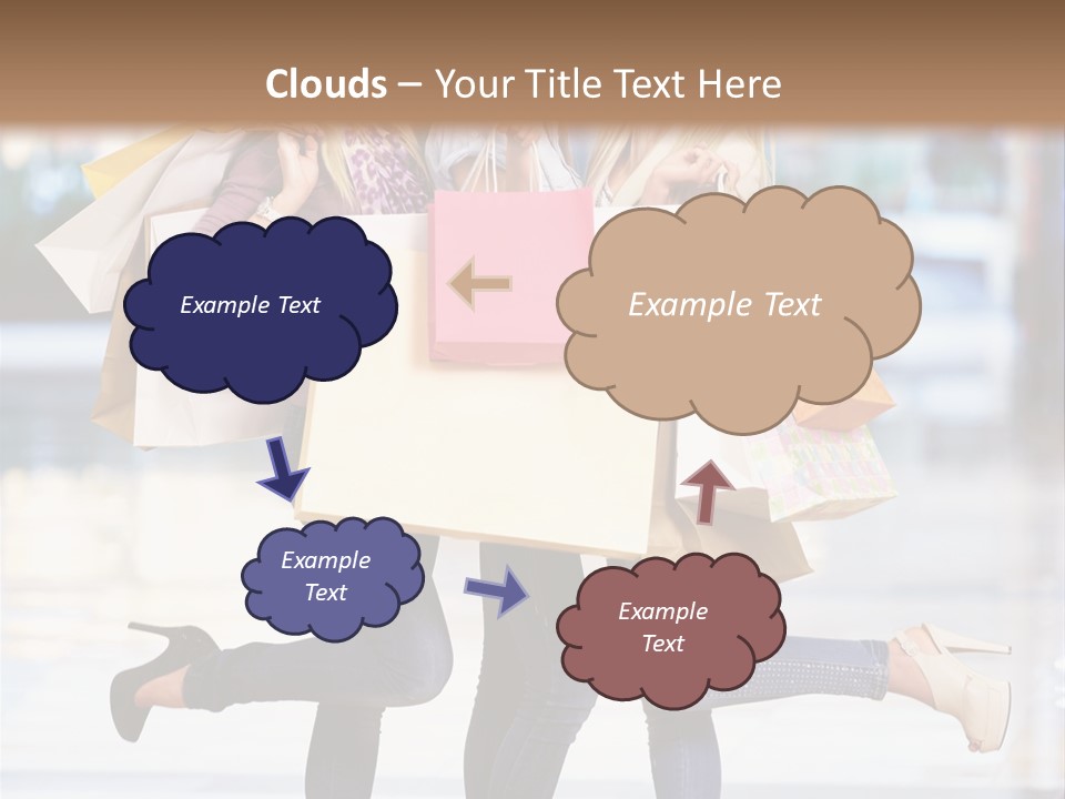 Shopaholic Expressing Gift PowerPoint Template