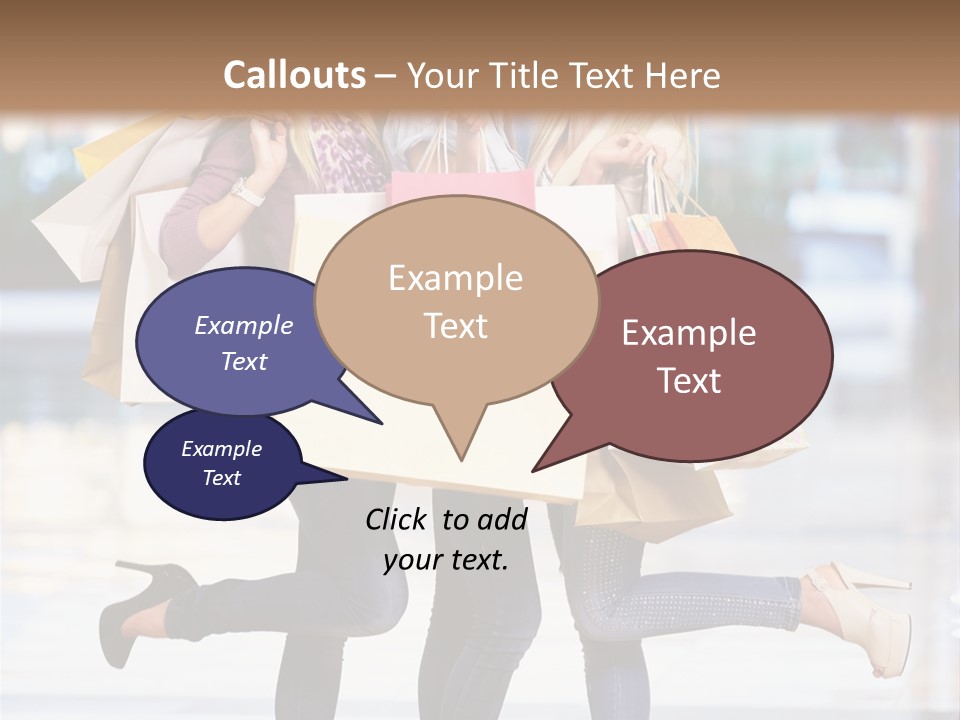 Shopaholic Expressing Gift PowerPoint Template