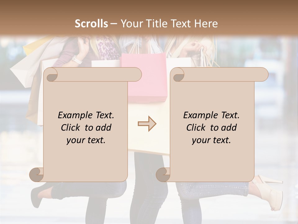 Shopaholic Expressing Gift PowerPoint Template