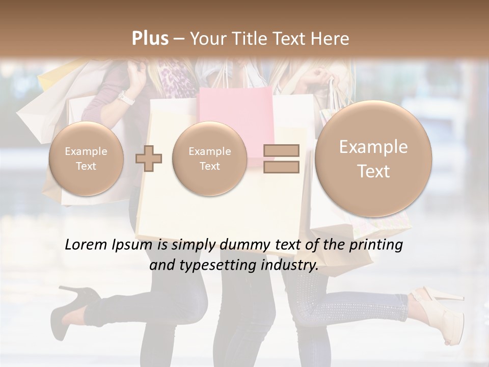 Shopaholic Expressing Gift PowerPoint Template