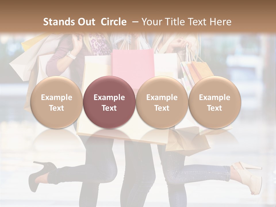 Shopaholic Expressing Gift PowerPoint Template