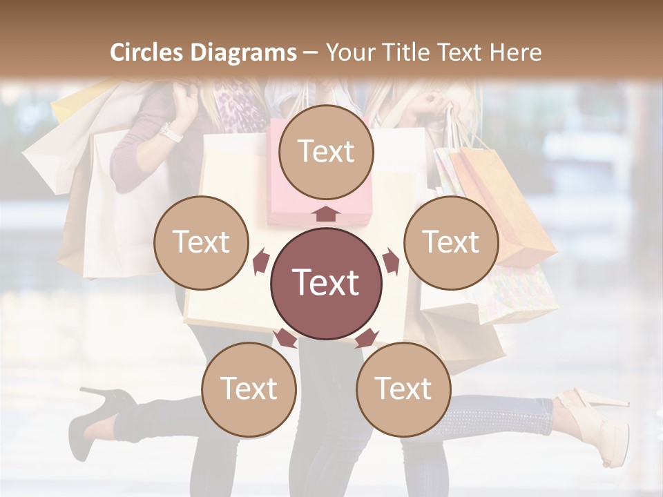 Shopaholic Expressing Gift PowerPoint Template