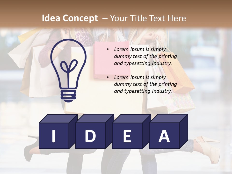 Shopaholic Expressing Gift PowerPoint Template