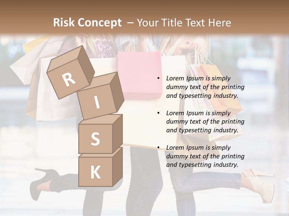 Shopaholic Expressing Gift PowerPoint Template