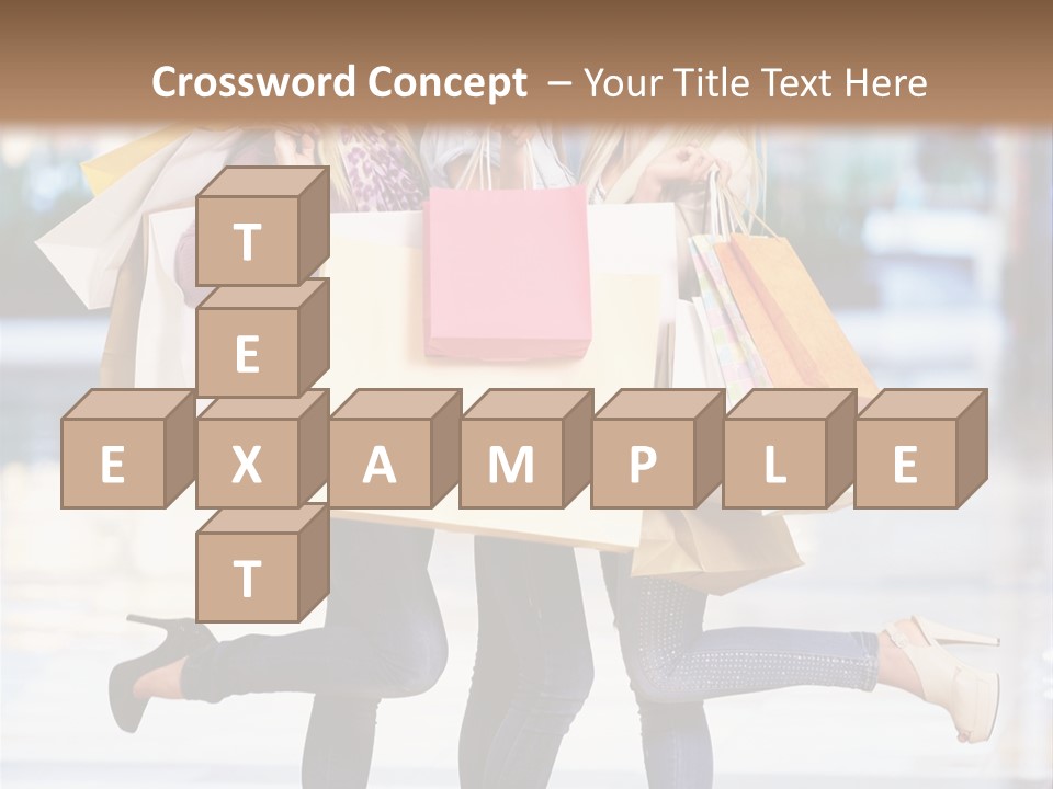 Shopaholic Expressing Gift PowerPoint Template
